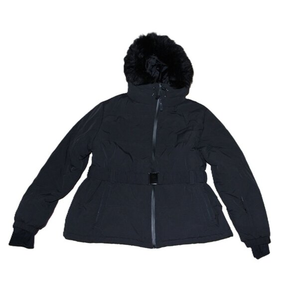 ASOS Curve 4505 Ski - Insulated Snow & Ski Belted Jacket in Black (16) - Picture 4 of 12